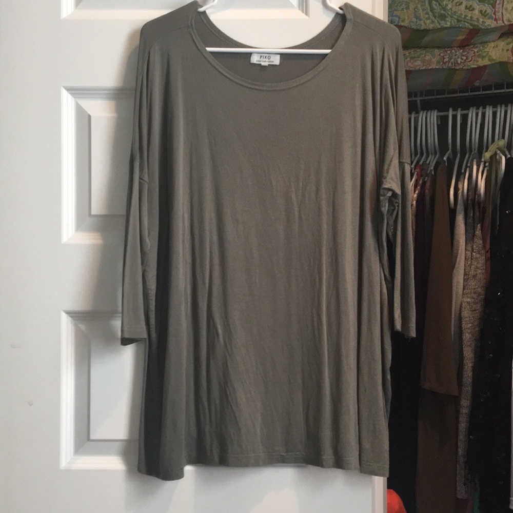 Olive Green Piko Top